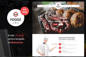 Foodz - Restaurant Spa Salon Joomla 4 Template